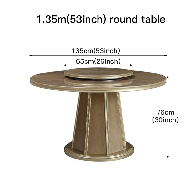 European Style Light Luxury Solid Wood Small Apartment Dining Table And