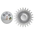 thumbnail image 1 of European Style Ornate Round Hanging Makeup Bathroom Bedroom Entryways Vanity Wall Mounted Arts Mirrors - Sun Shaped Silver, 1 of 10