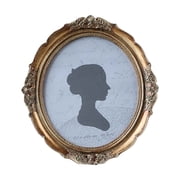 European Style Oval Picture Frame In Bronze, Carved Gold Finish Wall Decor, Desktop Dress Up, By Kingtowag