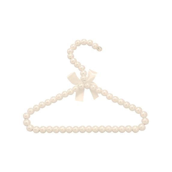 European-Style Pearl Children's Pet Hanger with Bowknot Design,Premium Eco-Friendly Material,Fade-Resistant Finish for Wedding Dress or Daily Use