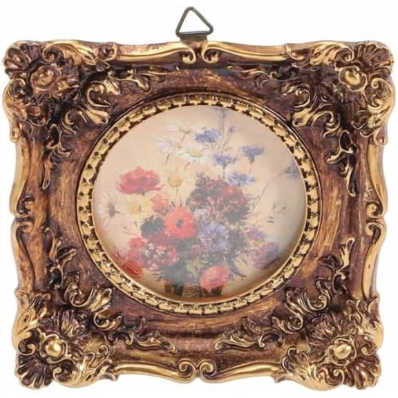 European Style Photo Frame Ornate Picture Frames Oval Picture Frame Classic Desk Picture Frames for Office Wedding Decor Photo Displaying Holder Artwork Resin Old Fashioned Lovers