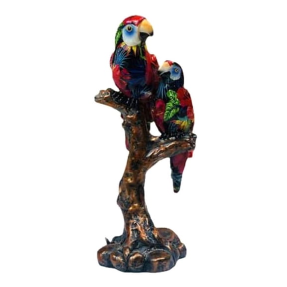 European Style Resin Parrot Statue for Tabletop Ornament Accessory Gift Supplies for Home Office Landscape Decor,B