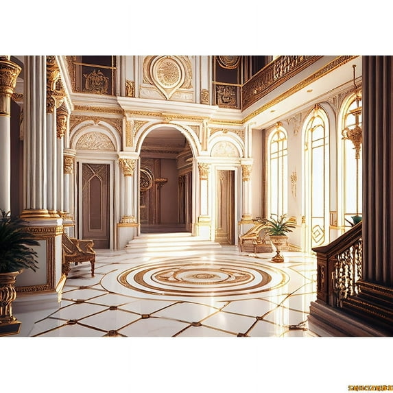 European Style Retro Building Theme Photography Backdrops Props Theater Opera Old Church Photo Studio Background EE-03