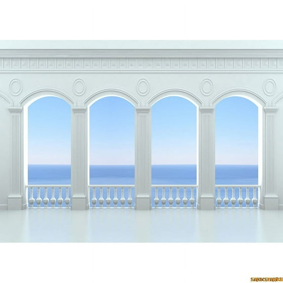 European Style Retro Building Theme Photography Backdrops Props Theater Opera Old Church Photo Studio Background EE-03