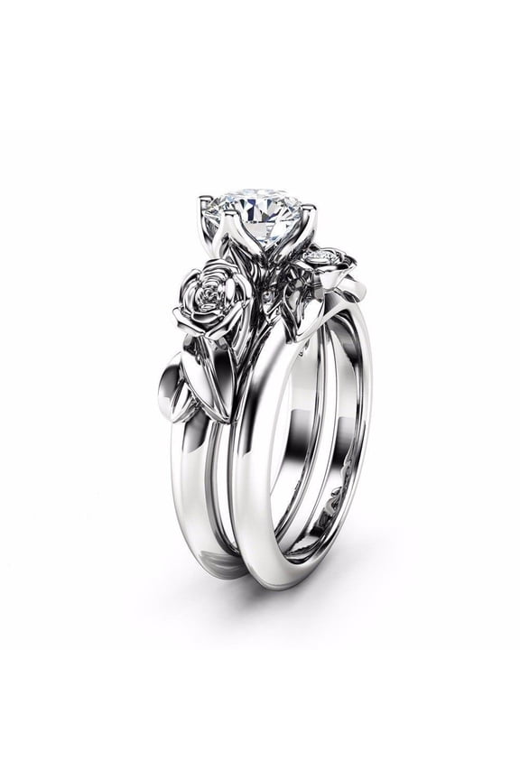 European Style Rose Gold Ring: Copper with Gold-Plated Artificial Gemstones and Semi-Precious Stone Inlay, Electroplated Finish for Women