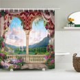 thumbnail image 1 of European Style Rural Scery Print Shower Curtain Bathroom Waterproof Shower Curta, 1 of 5