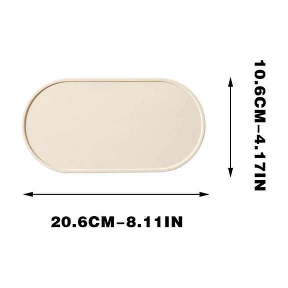 European Style Silicone Kitchen Mat Heat Resistant Countertop Protector Waterproof Oil-Proof Placemat for Dining Table Coffee Bar ( Beige )