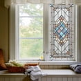 thumbnail image 1 of European Style Stained Glass Window Film, Decorative Privacy Window Film, Static Cling Removable Glass Cover Sun Blocking Anti UV for Home Bathroom Living Room 17.7x 39.4 Inches, 1 of 6