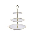 thumbnail image 1 of European Style Three Tier Dessert Stand, Elegant Serving Tray for Cakes and Snacks, Multi-Level Display Stand for Afternoon Tea, Living Room Table Centerpiece for Entertaining Guests, 1 of 6