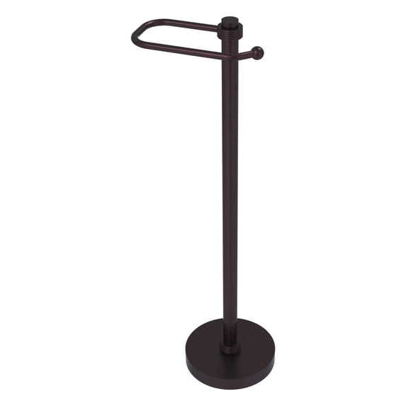 European Style Toilet Tissue Stand - Antique Bronze / Grooved