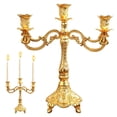 thumbnail image 1 of European Style Two Tone Gold Silver Three Candle Candlestick Holder for Wedding Table Decor, 1 of 6