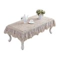 thumbnail image 1 of European Style Velvet Cover Coffee Dustproof Lace Tablecloth, Champagne, 1 of 1