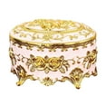 thumbnail image 1 of European Style Vintage Jewelry Box High End Treasure Case Retro Keepsake Box Oval 10cmx7cmx5.5cm, 1 of 8