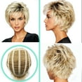 thumbnail image 1 of European Style Women's Wigs with Gradual Color Change Featuring Short Curly Hair and Rose Mesh Headbands for Versatile Fashion and Comfort, 1 of 5