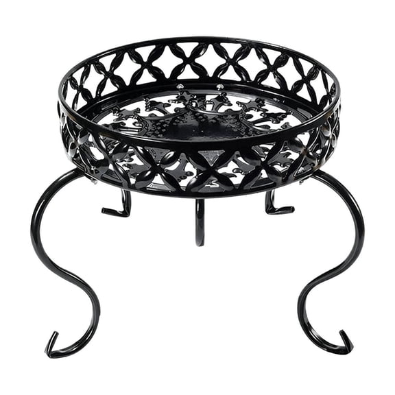 European-Style Wrought Iron Plant Stand - Sturdy Floor-Standing Display Rack for Potted Plants, Ideal for Balconies and Living Spaces, Decorative Curved-Leg Design, Easy Assembly