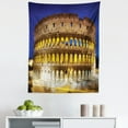 thumbnail image 1 of European Tapestry, Historic Imperial Roman Architecture European Culture, Fabric Wall Hanging Decor for Bedroom Living Room Dorm, 5 Sizes, Royal Blue Yellow Brown, by Ambesonne, 1 of 1