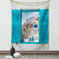 thumbnail image 1 of European Tapestry, Old Shutters of Window with View of Traditional Greek Village Heritage Culture, Wall Hanging for Bedroom Living Room Dorm Decor, 60W X 80L Inches, Multicolor, by Ambesonne, 1 of 2