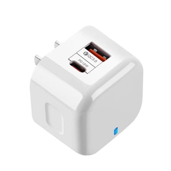 European Travel Plug Adapter, 20W Super Fast Charging USB C Wall Charger Block 2-Port International Power Adapter US to Europe EU Travel Essentials for iPhone 17 16 15 14 13 12, iPad, Galaxy, Android