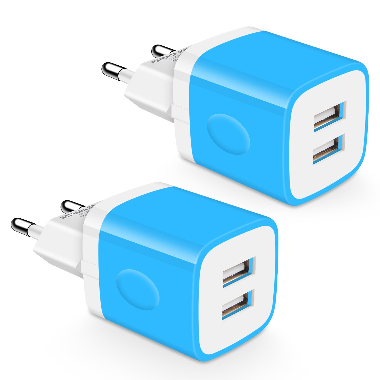 Anker European Travel, PowerExtend USB Plug International Power Adapter With 2 USB & European Travel Plug Adapter USB C 15W,Anker International Power Plug With 2 AC Outlets, 2 USB C, And