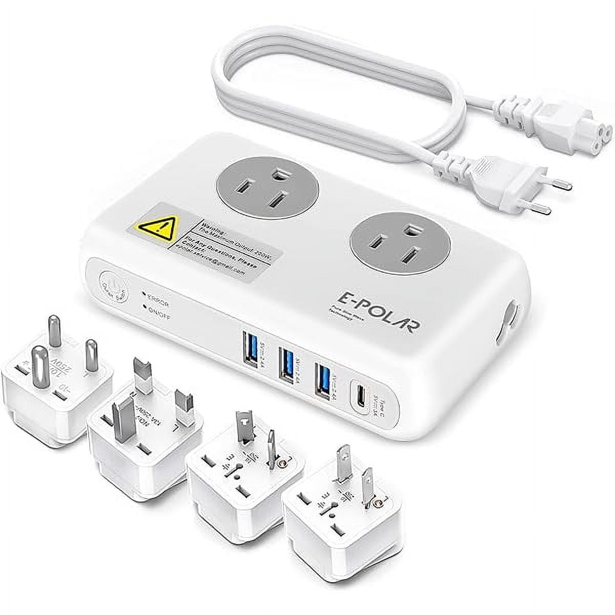 Purewave Adapter Plug European Travel Plug Adapter Adapter, E-POLAR 220V to 110V Converter ...