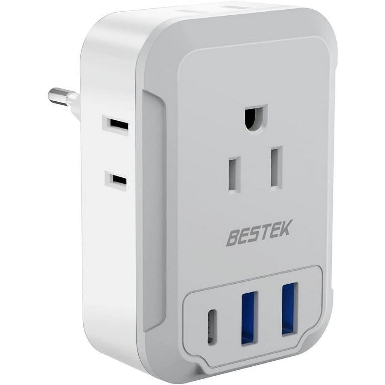 European Travel Plug Adapter, BESTEK Voltage Converter with 4 Outlets 3