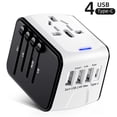 thumbnail image 1 of European Travel Plug Adapter, Meromore Travel Adapter with Type C, White, 1 of 7