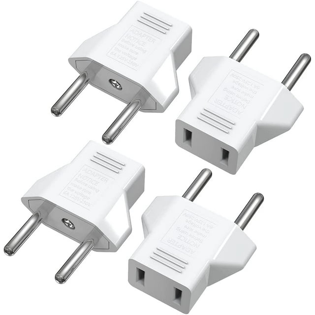 European Travel Plug Adapter. Small Travel Adapters US to Europe (Not for UK) Italy France Spain