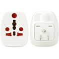 thumbnail image 1 of European to US Plug Adapter, UK to US Plug Adapter, 2 Pack US Plug Adapter, Universal to American Outlet Plug, EU UK AU CN JP South Africa India to USA Plug Adapter, White, 1 of 14