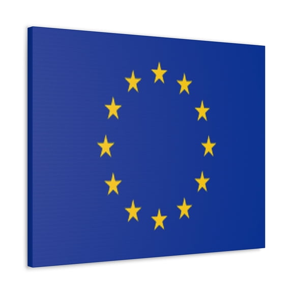 European Union Country Flag Canvas Vibrant Wall Art Unframed Home Decor