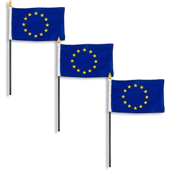 European Union flag 4 x 6 inch - 3 PK