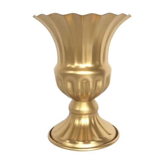 European Vintage Decor Iron Vase Retro Dry Flower Vase Roman Style Metal Flower Vase for Wedding Home Table Centerpiece Gold