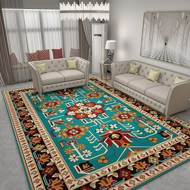 European Vintage Style Carpet Living Room Sofa Rugs Decoration Bedroom