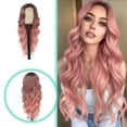 thumbnail image 1 of European Women's High Temperature Silk Large Long Curly Hair Wig with Headband, 1 of 7