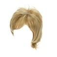 thumbnail image 1 of European Women's Wig Short Straight Light Blonde Layered Wavy Synthetic Fiber Mesh Cap Adjustable for Parties Daily Use, 1 of 6