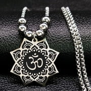 European and American New Accessories Langhong Spiritual Necklace Yoga Jewelry Mandala Pendant Religious Jewelry