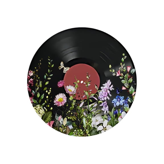 European and American Retro Records Tin Paintings, Vintage Iron Plaques for Garden and Flowers, Outdoor Fence and Wall Decorations for Patio Bar Cafe