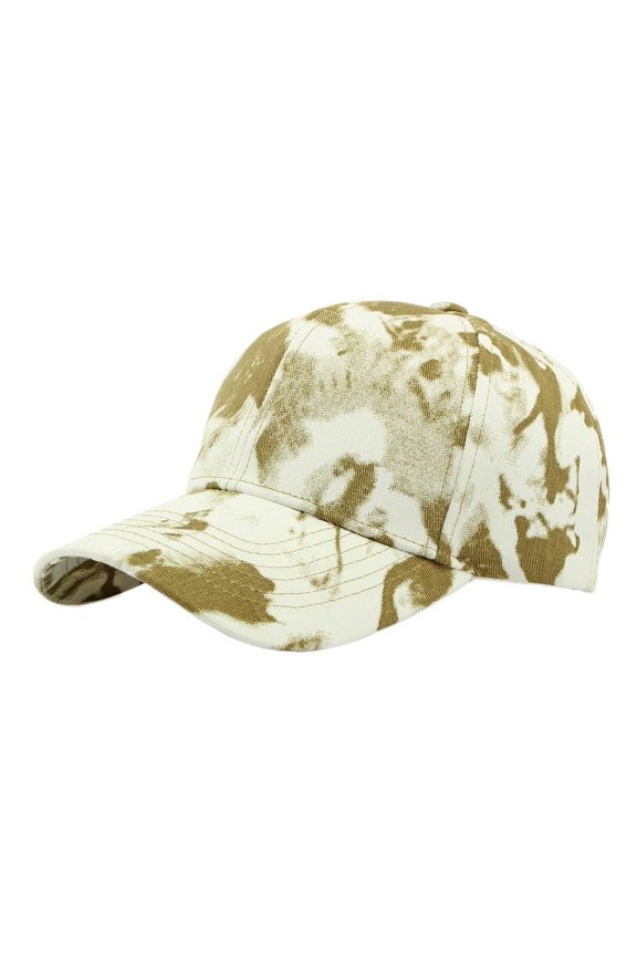 European and American Style Tie-Dye Cotton Hard Brim Baseball Cap for Men and Women Outdoor Sun Protection Graffiti Sun Hat Trendy Duckbill Cap