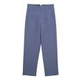 thumbnail image 1 of European and American clothing new summer style multi-color high-waisted nine-point trousers slim casual pants-blue gray-XS, 1 of 7