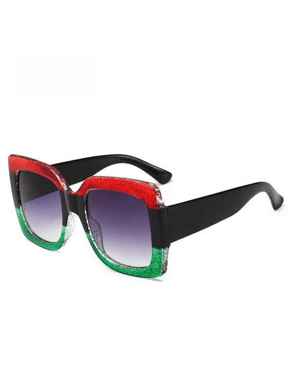 European and American fashion sunglasses retro three-color bee show sunglasses sunglasses-Pink+Yellow