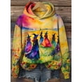 thumbnail image 1 of European and American independent station retro Halloween series 3D digital printed hooded sweatshirt, 1 of 10