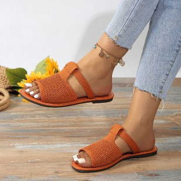 European and American plus size Slippers Women‘s 2024 Summer New Outer