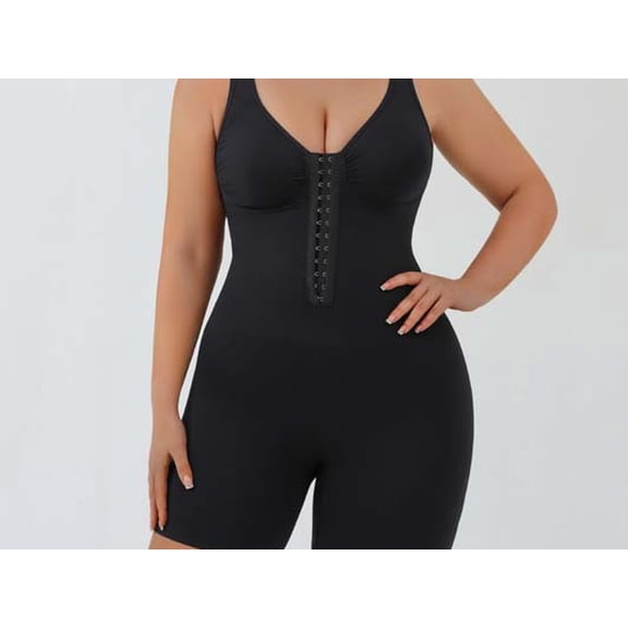 European and American plus-size wide-strap shapewear bodysuit for tummy control, butt-lifting, and seamless shapewear