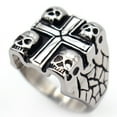 thumbnail image 1 of Mens Titanium Steel Ring European and American Retro Cross Ring Domineering Band Unisex Jewelry Fashionable Statement Ring for Men and Women, 1 of 4