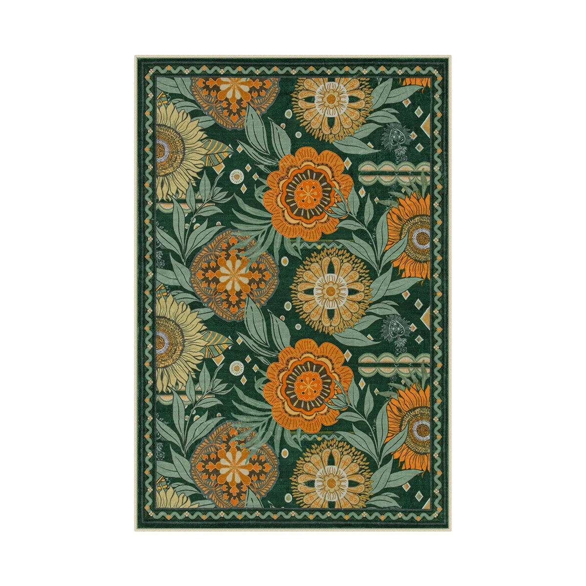 European pastoral style carpet Living room sunflower floral Rugs Home ...