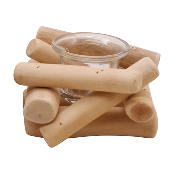 European-style Drifting Bottle Log Glass Candlestick Decoration Style Home Office Desktop Decoration Shooting
