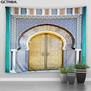 European -style Retro Court Tapestry Wall Hanging Living Room Homestay Hotel Moroccan Pattern Wall Tapestry Bedroom Home Decor