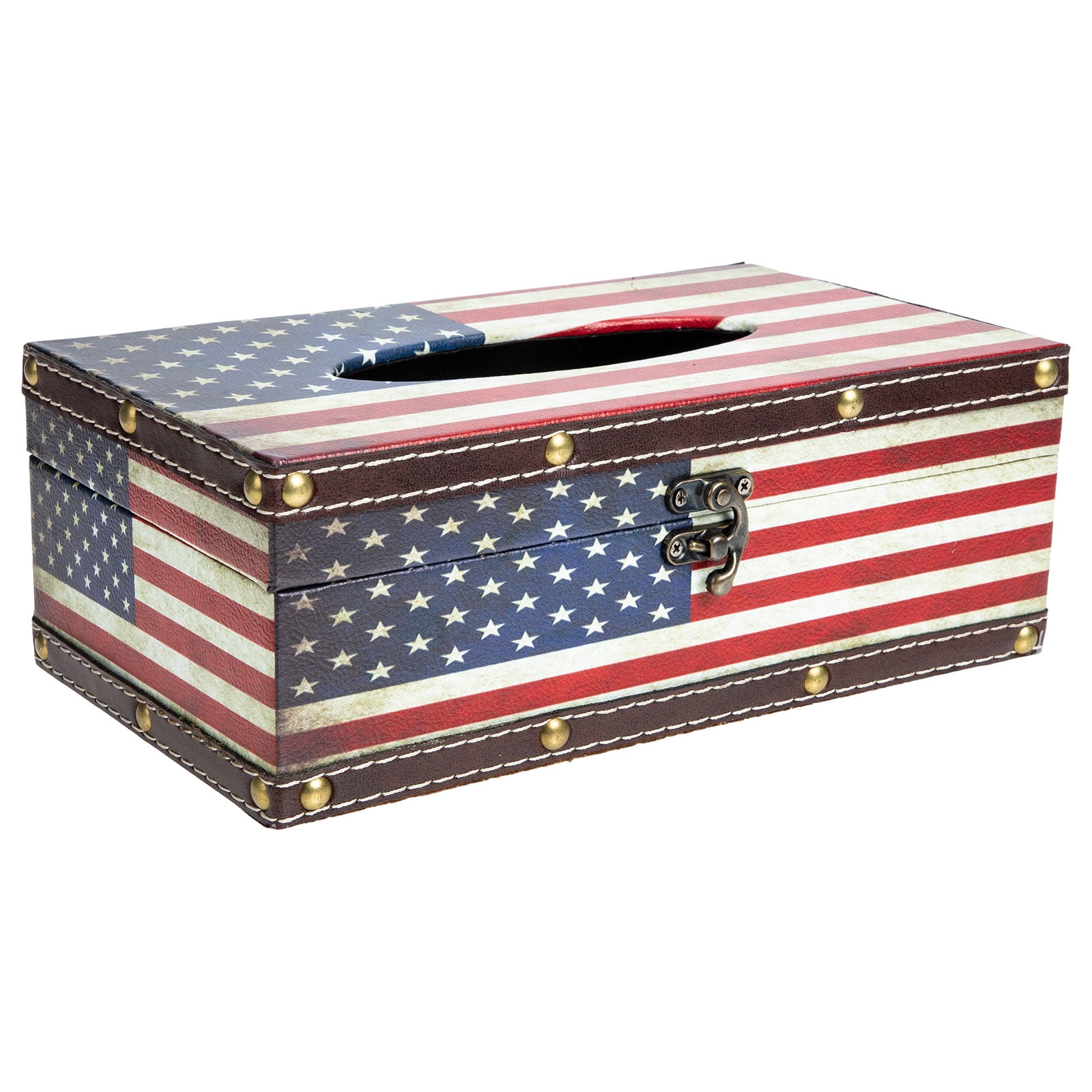 European-style Wooden Tissue Box Storage Container Tissue Storage Case ...