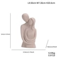 thumbnail image 1 of European-style creative couple's ceramic figurine, simple living room decoration, romantic gift., 1 of 7