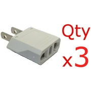 European to American Plug Adapter 3-pk- Europe Asia to US-Style converter