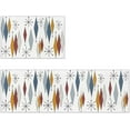 thumbnail image 1 of Europen Modern Mid Century Kitchen Rugs Set of 2 Anti Fatigue Mats for Kitchen Floor Cushioned Kitchen Rugs and Mats Non Slip Kitchen Runner Comfort Standing Mat, Blue Brown Gray Prismatic, 1 of 6